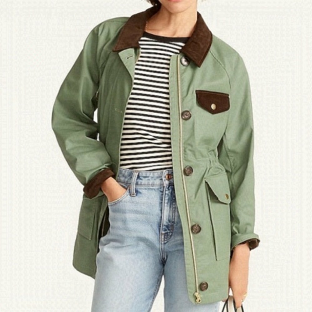 J. Crew Green and Brown Women's Jacket